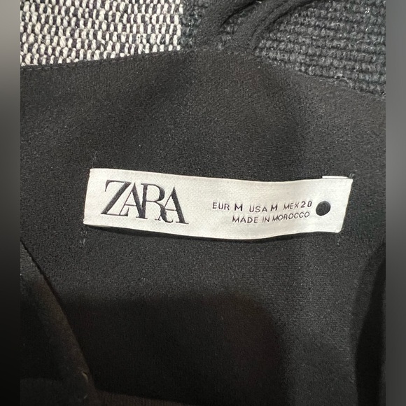 Zara black mini streppy dress with scrunched tie up the side - Picture 10 of 13